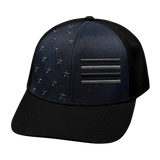 Flag - 6 Panel - Black / Ocean Blue (Unisex)