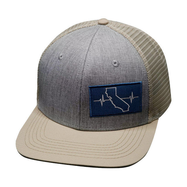 California - 6 Panel - Cream / Gray (Unisex)