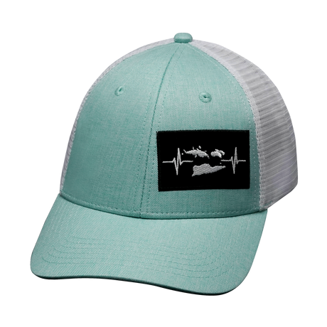Virgin Islands - 6 Panel - Shallow Fit - Teal / White