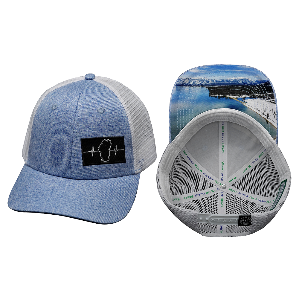 Tahoe - 6 Panel - Shallow Fit - Light Blue / White