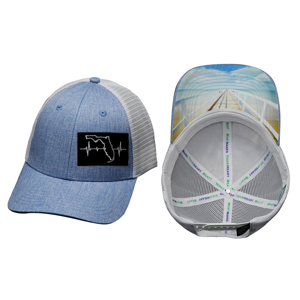 **YOUTH** Florida  - 6 Panel - Shallow Fit - Light Blue / White