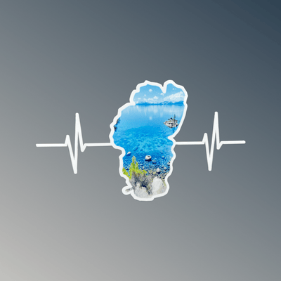 Tahoe Heartbeat — Decal, Glass