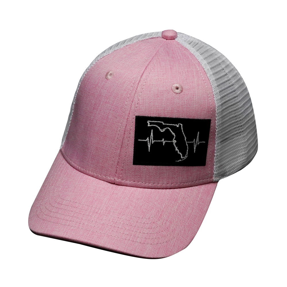 **Youth** Florida - 6 Panel - Shallow Fit - Pink / White