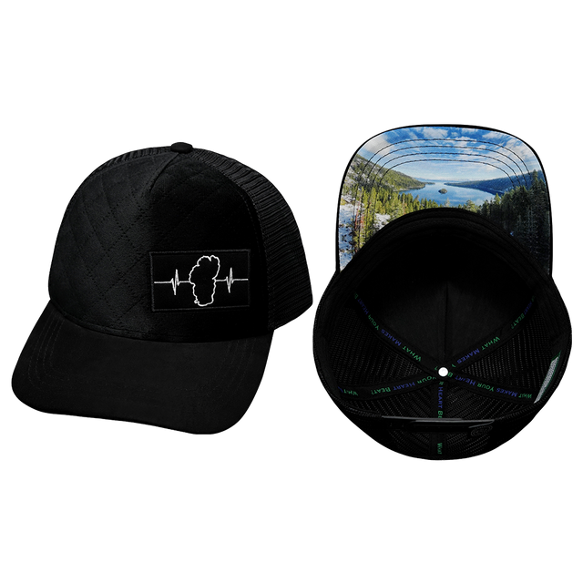 Tahoe - 5 Panel - Quilted Velvet - Black (Unisex)