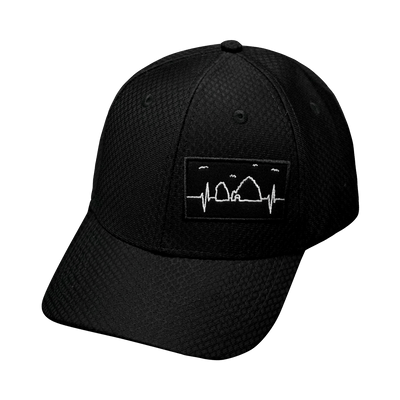 Cabo Hat, Athletiic Fit,  Airmesh, Snapback Hat, Black, Mens Hat, Womens Hat, Front Picture