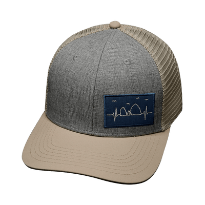 Cabo Hat, Baseball Hat, Snapback Hat, Cream, Gray, Mens Hat, Womens Hat, Front Picture