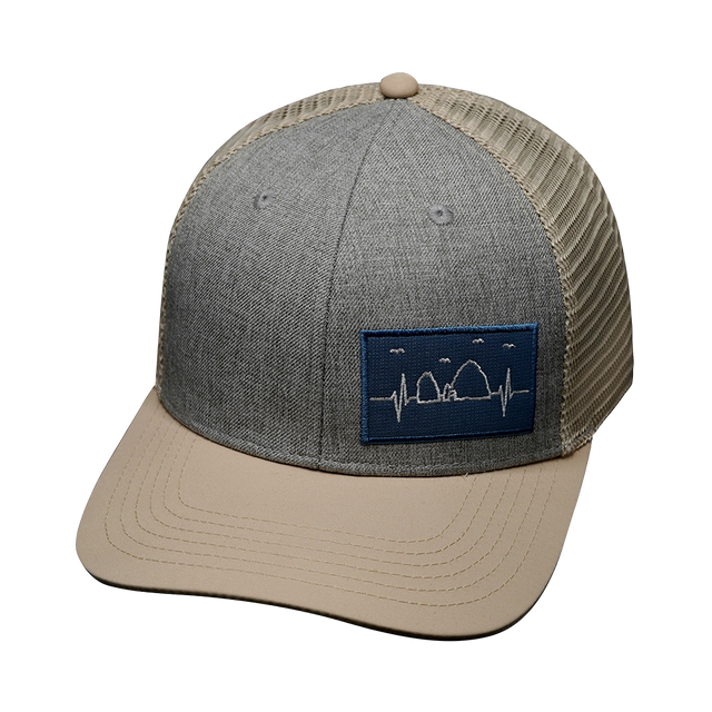 Cabo Hat, Baseball Hat, Snapback Hat, Cream, Gray, Mens Hat, Womens Hat, Front Picture