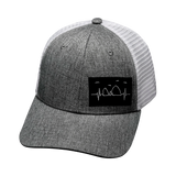 Cabo Hat, Low Profile, Snapback Hat, Gray, White, Mens Hat, Womens Hat, Front Picture 