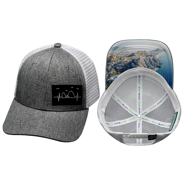 Cabo Hat, Low Profile, Snapback Hat, Gray, White, Mens Hat, Womens Hat, Main Picture 