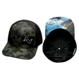 California Hat, Baseball Hat, Snapback Hat, Green Camo, Black, Mens Hat, Womens Hat, Main Picture