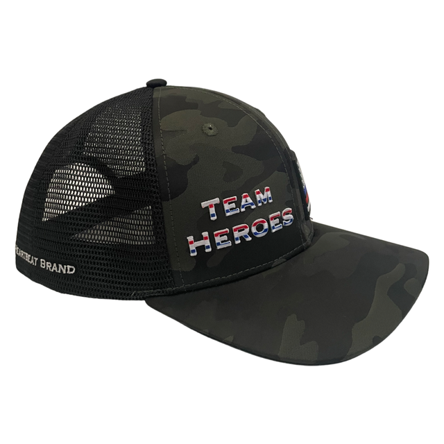 Team Heroes - 6 Panel - Green Camo / Black (Unisex)