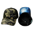 Fishing Hat, Low Profile, Ponytail, Snapback Hat, Light Camo, Black, Mens Hat, Womens Hat, Main Picture