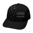 Flag Hat, Baseball Hat, Snapback Hat, Black, Mens Hat, Womens Hat, Front Picture