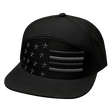 Flag Hat, Flat Bill, Snapback Hat, Black, Mens Hat, Womens Hat, Front Picture