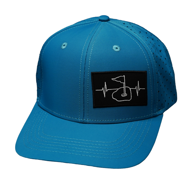 Golf Hat, Baseball Hat, Snapback Hat, Turquoise, Mens Hat, Womens Hat, Front Picture 