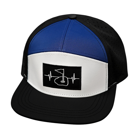 Golf Hat, Flat Bill, Snapback Hat, Black, White, Navy, Mens Hat, Womens Hat, Front Picture, No Photo