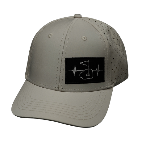 Golf Hat, Low Profile, Snapback Hat, Cream, Mens Hat, Womens Hat, Front Picture 