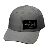 Golf Hat, Low Profile, Snapback Hat, Gray, Mens Hat, Womens Hat, Front Picture 