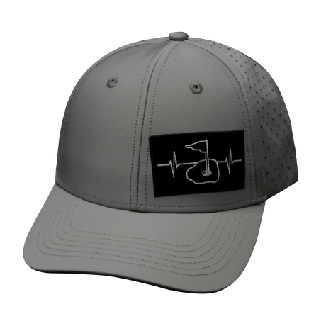 Golf Hat, Low Profile, Snapback Hat, Gray, Mens Hat, Womens Hat, Front Picture 