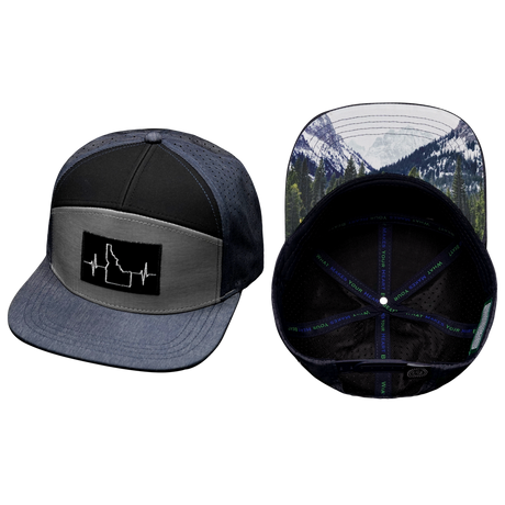 Idaho Hat, Flat Bill, Snapback Hat, Navy, Gray, Black, Mens Hat, Womens Hat, Main Picture 