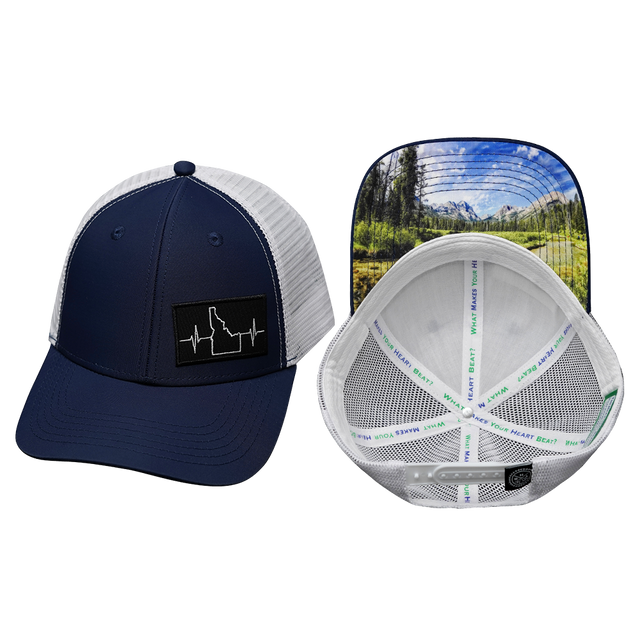 Idaho Hat, Low Profile, Snapback Hat, Navy, White, Mens Hat, Womens Hat, Main Picture 