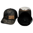 Nevada Hat, Baseball Hat, Snapback Hat, Tan Camo, Black, Mens Hat, Womens Hat, Main Picture