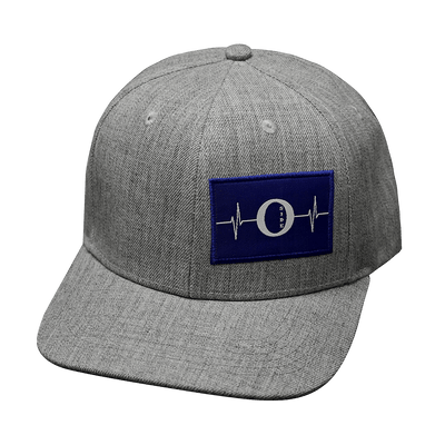 Oceanside Hat, Baseball Hat, Snapback Hat, Fabric Back, Heather Gray, Mens Hat, Womens Hat, Front Picture