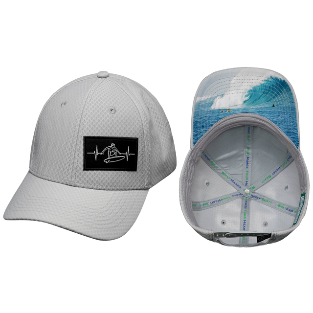 Surf Hat, Athletiic Fit,  Airmesh, Snapback Hat, Gray, Mens Hat, Womens Hat, Main Picture