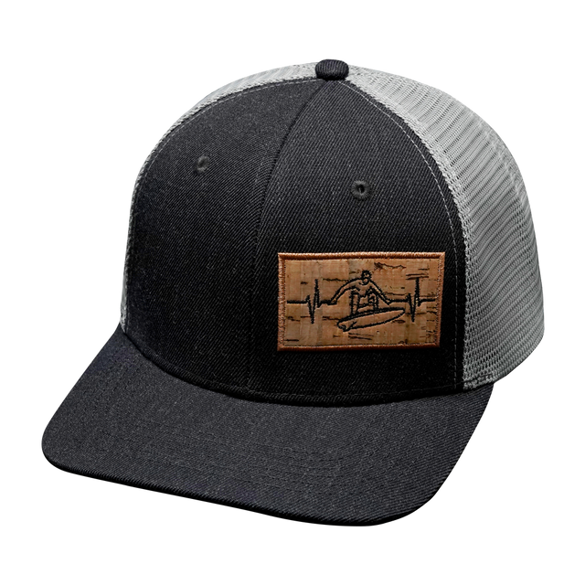 Surf Hat, Baseball Hat, Snapback Hat, Charcoal, Gray, Mens Hat, Womens Hat, Front Picture