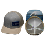 Surf Hat, Baseball Hat, Snapback Hat, Cream, Gray, Mens Hat, Womens Hat, Main Picture