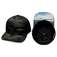 Surf Hat, Baseball Hat, Snapback Hat, Green Camo, Black, Mens Hat, Womens Hat, Main Picture