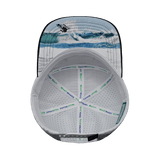 Surf Hat, Flat Bill, Snapback Hat, Corduroy, Charcoal, Light Blue, White, Mens Hat, Womens Hat, Underbill Picture