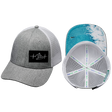 Surf Hat, Low Profile, Snapback Hat, Heather Gray, White, Mens Hat, Womens Hat, Main Picture 