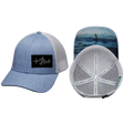 Surf Hat, Low Profile, Snapback Hat, Light Blue, White, Mens Hat, Womens Hat, Main Picture 