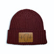 Tahoe Beanie, Ribbed Cuff Beanie, Maroon, Mens Beanie, Womens Beanie, Front Picture