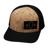 Tahoe Hat, Baseball Hat, Snapback Hat, Cork, Black Mens Hat, Womens Hat, Front Picture