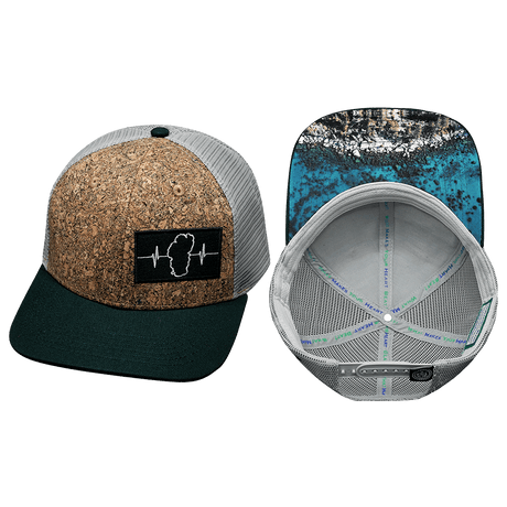 Tahoe Hat, Baseball Hat, Snapback Hat, Cork, Green, Gray, Mens Hat, Womens Hat, Main Picture
