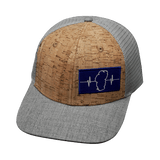 Tahoe Hat, Baseball Hat, Snapback Hat, Cork, Heather Gray, Gray, Mens Hat, Womens Hat, Front Picture
