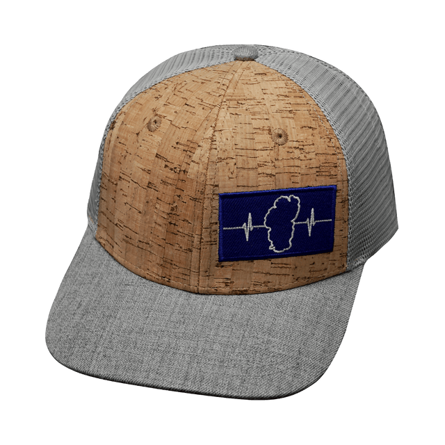 Tahoe Hat, Baseball Hat, Snapback Hat, Cork, Heather Gray, Gray, Mens Hat, Womens Hat, Front Picture