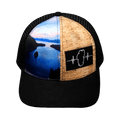 Tahoe Hat - Baseball Hat Fit - Cork Hybrid - Emerald Bay Sunrise - Trucker Mesh