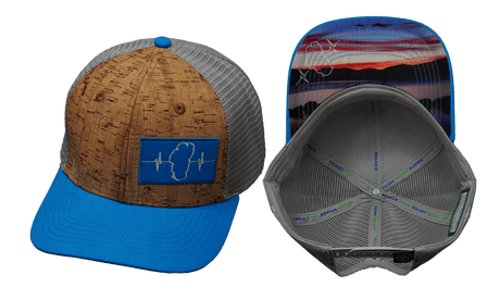 Tahoe Hat, Baseball Hat, Snapback Hat, Cork, Teal, Gray, Mens Hat, Womens Hat, Main Picture