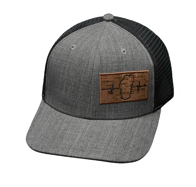 Tahoe Hat, Baseball Hat, Snapback Hat, Heather Gray, Charcoal, Mens Hat, Womens Hat, Front Picture