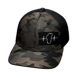 Tahoe Hat, Baseball Hat, Snapback Hat, Black Camo, Black, Mens Hat, Womens Hat, Front Picture