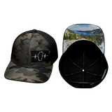 Tahoe Hat, Baseball Hat, Snapback Hat, Black Camo, Black, Mens Hat, Womens Hat, Main Picture