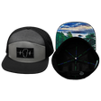 Tahoe Hat, Flat Bill, Snapback Hat, Black, Gray, Charcoal, Mens Hat, Womens Hat, Main Picture 