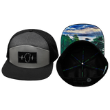 Tahoe Hat, Flat Bill, Snapback Hat, Black, Gray, Charcoal, Mens Hat, Womens Hat, Main Picture 