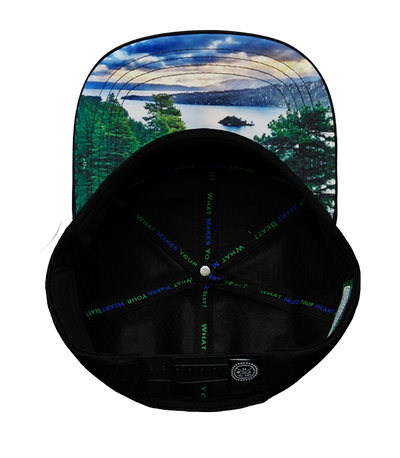 Tahoe Hat, Flat Bill, Snapback Hat, Black, Gray, Charcoal, Mens Hat, Womens Hat, Underbill Picture 
