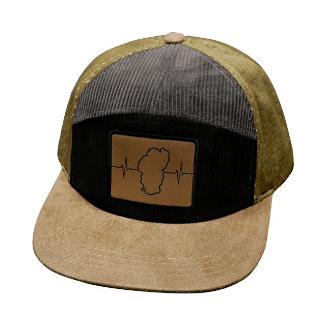 Tahoe Hat, Flat Bill, Snapback Hat, Corduroy, Tan, Black, Gray, Mens Hat, Womens Hat, Front Picture 