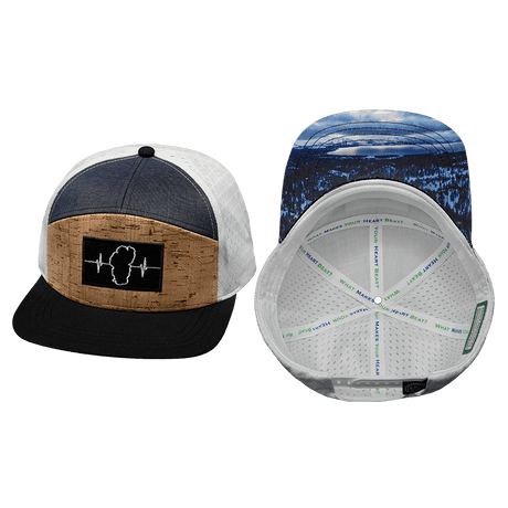 Tahoe Hat, Flat Bill, Snapback Hat, Cork, Black, Navy, White, Mens Hat, Womens Hat, Main Picture