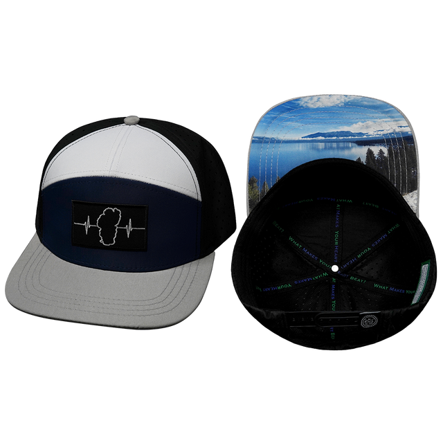 Tahoe Hat, Flat Bill, Snapback Hat, Gray, Navy, White, Black, Mens Hat, Womens Hat, Main Picture